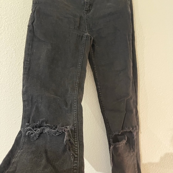 Brandy Melville jeans 26 Sm distressed gray straight bootcut frayed ripped jean - Picture 6 of 15